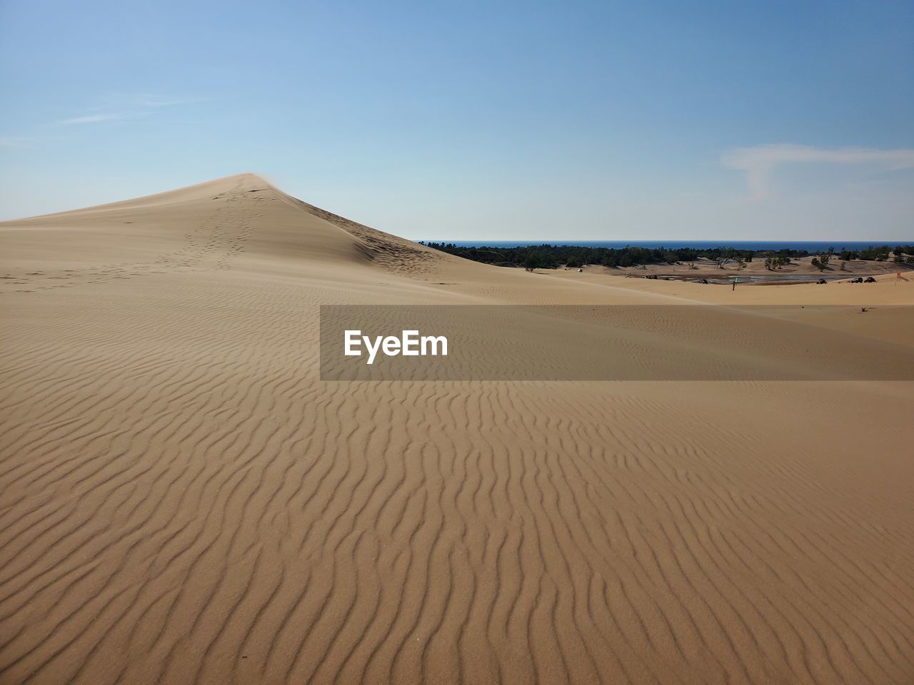 Scenic view of desert against sky