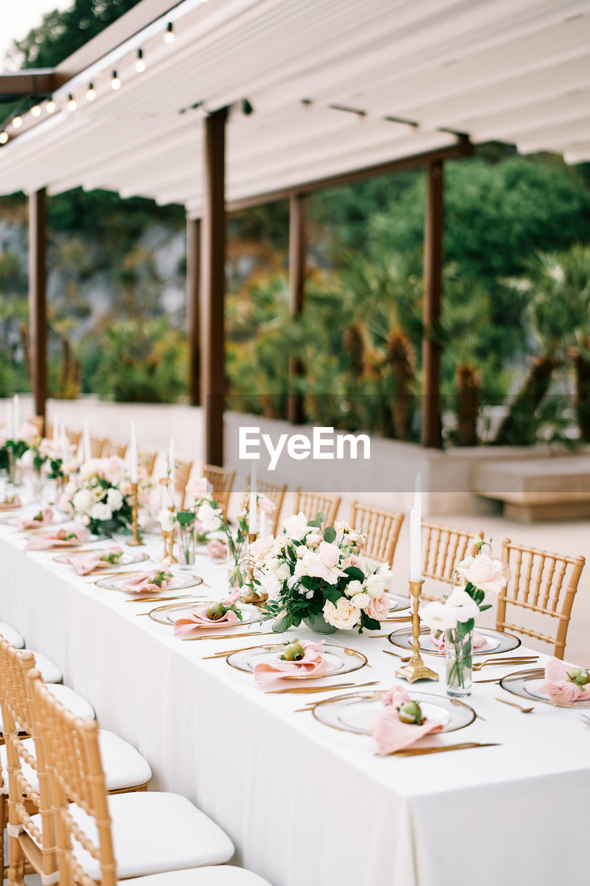 close-up of place setting