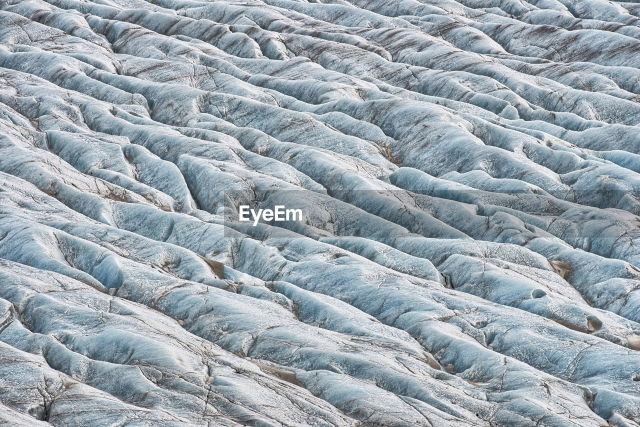 Full frame shot of frozen rock formations