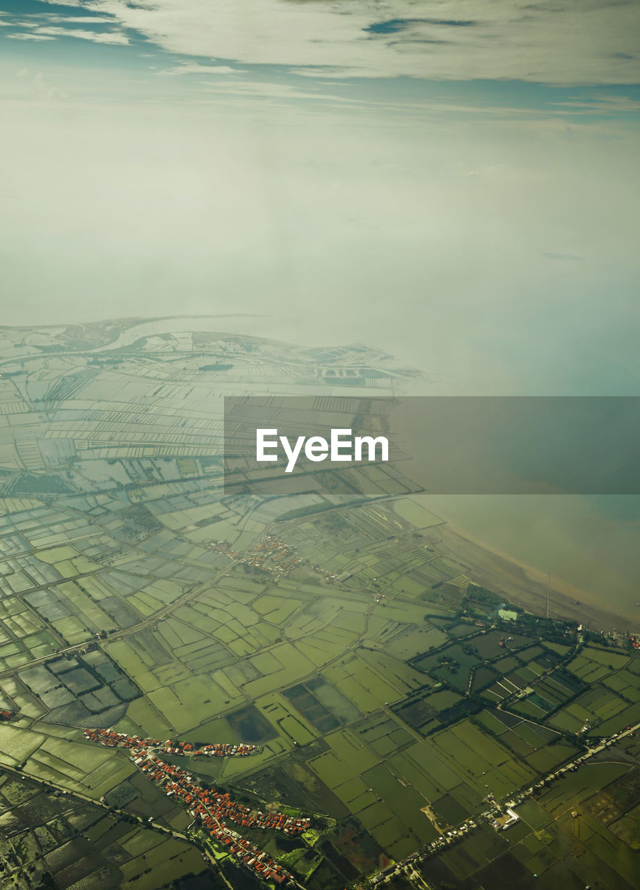 Aerial view of agricultural field