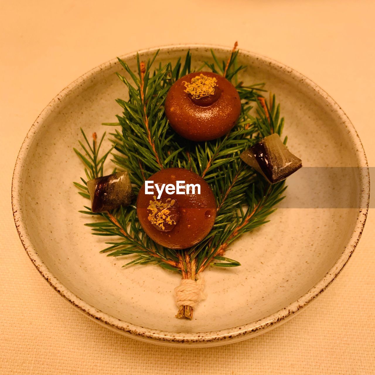 Close-up of food in plate on table