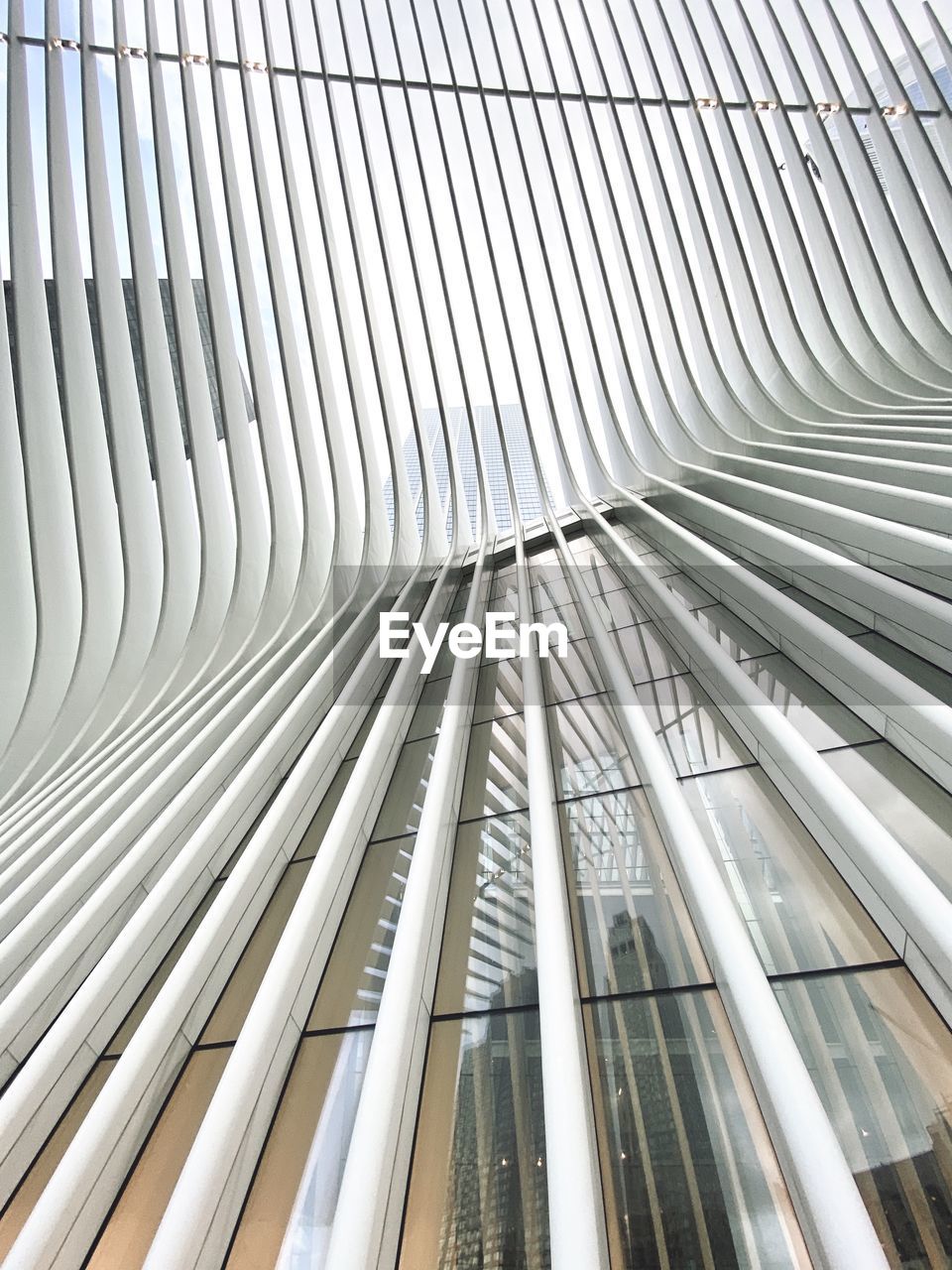 Low angle view of modern building in new york
