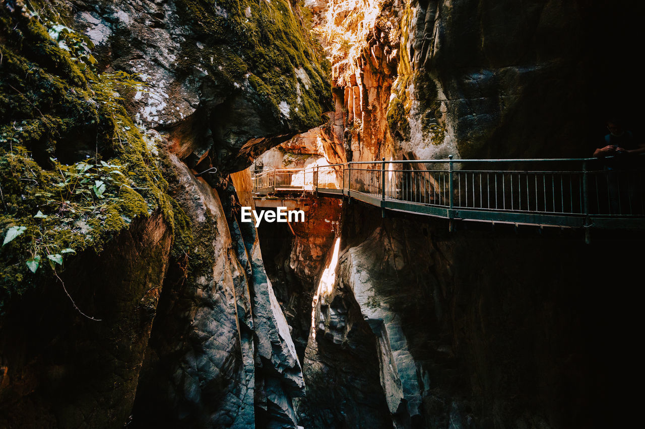 Canyon with walkway in the orrido of bellano