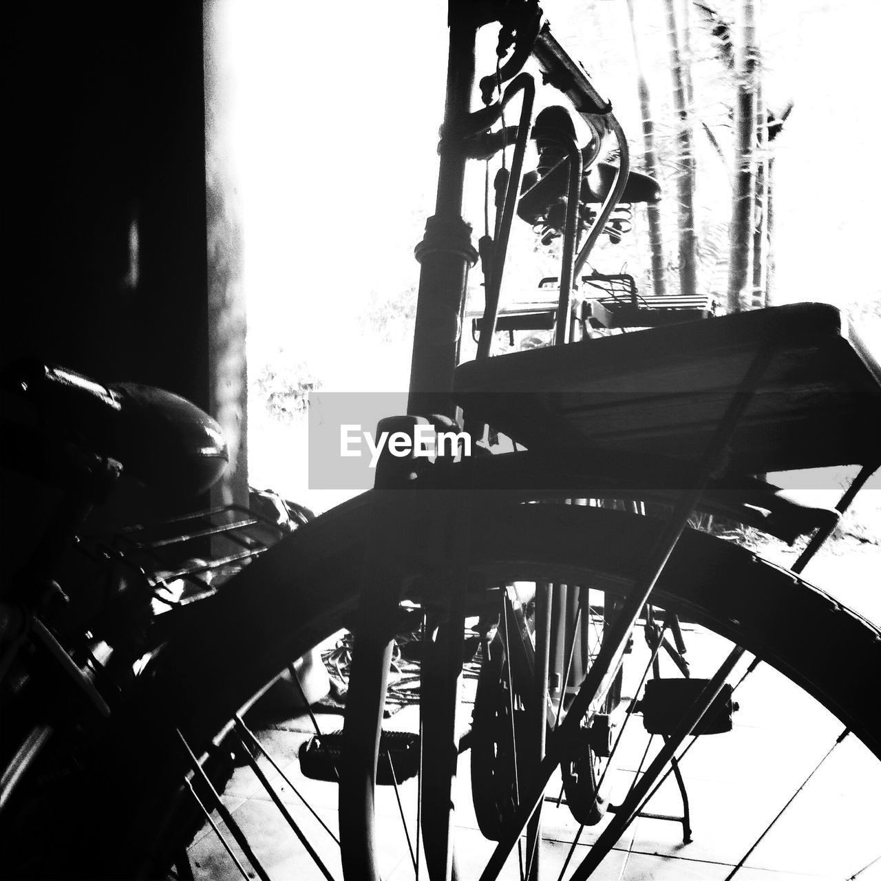 Silhouette of bicycle