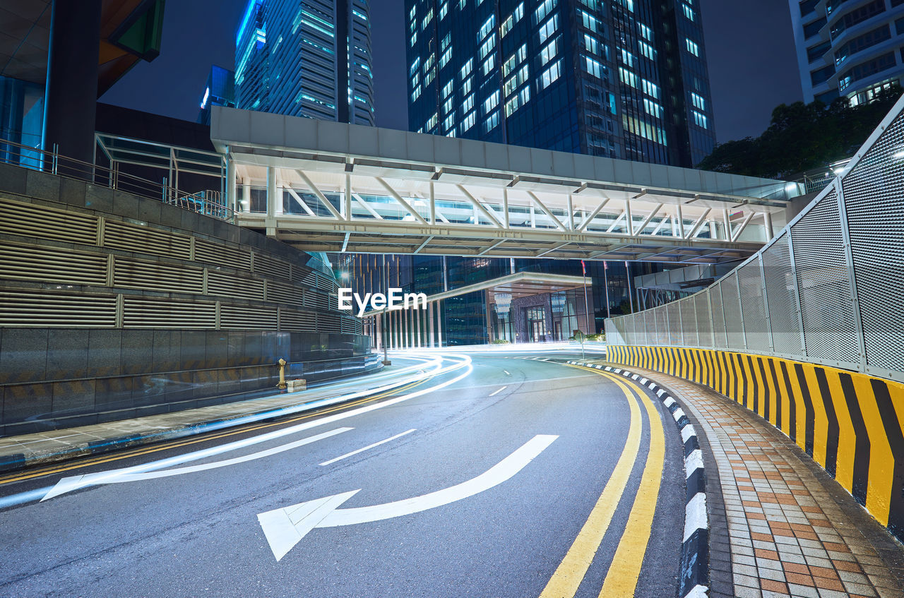 Bridge over road in city