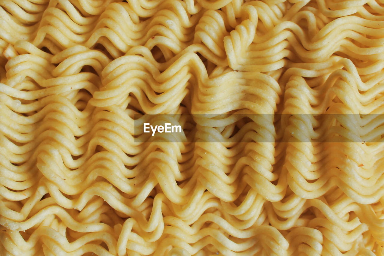 Full frame shot of dry noodles