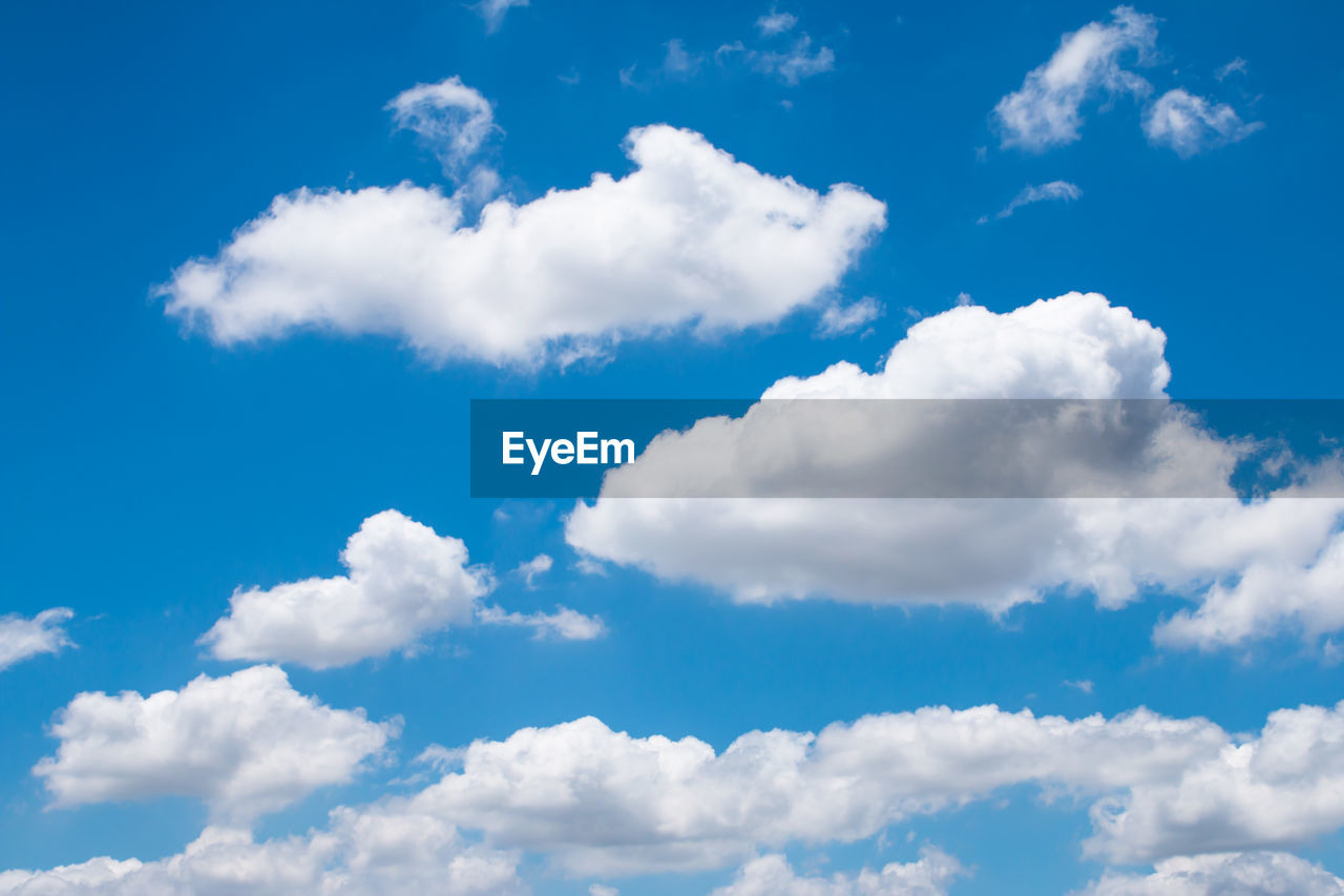 Low angle view of clouds in blue sky