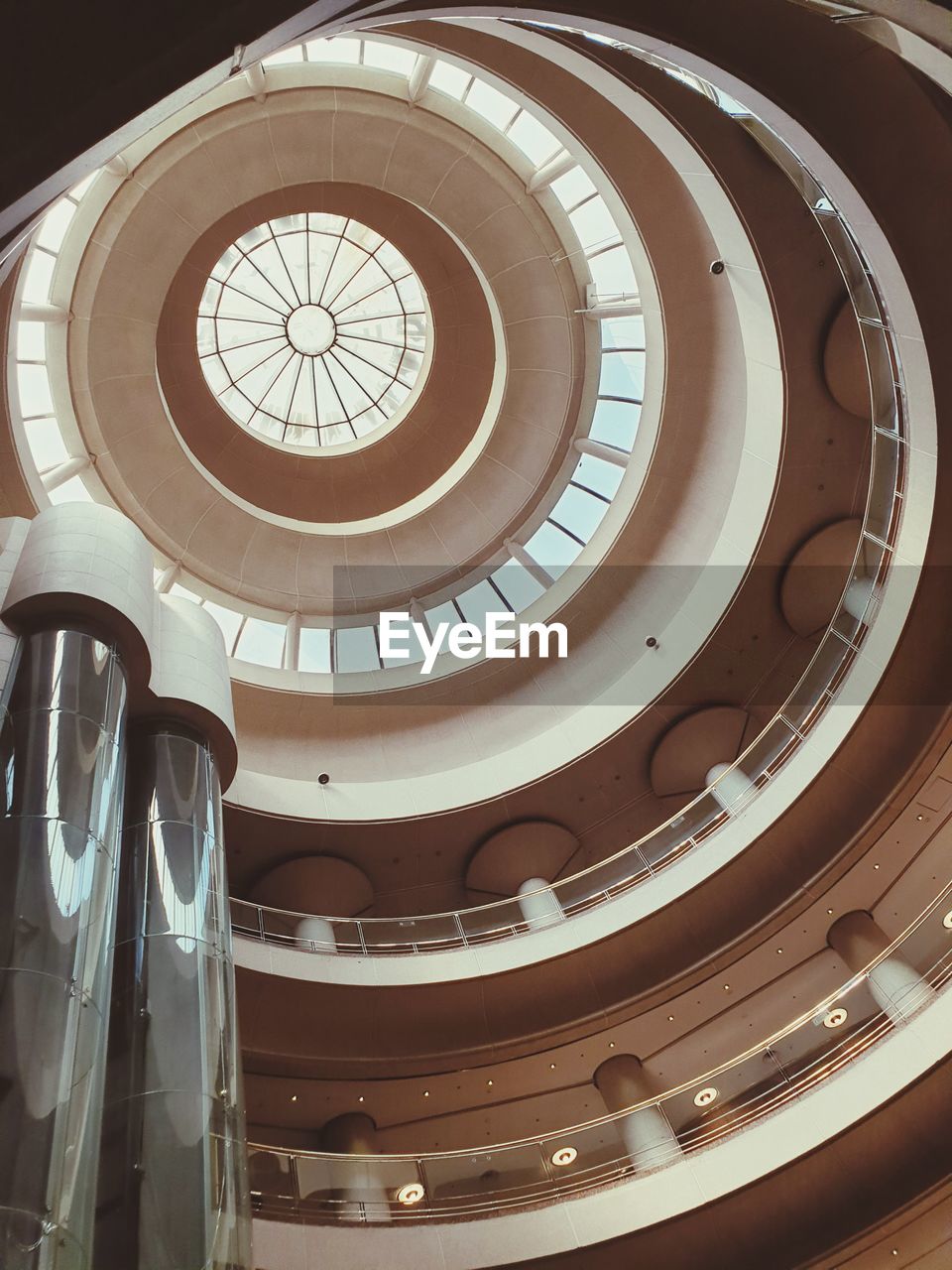 Low angle view of spiral staircase