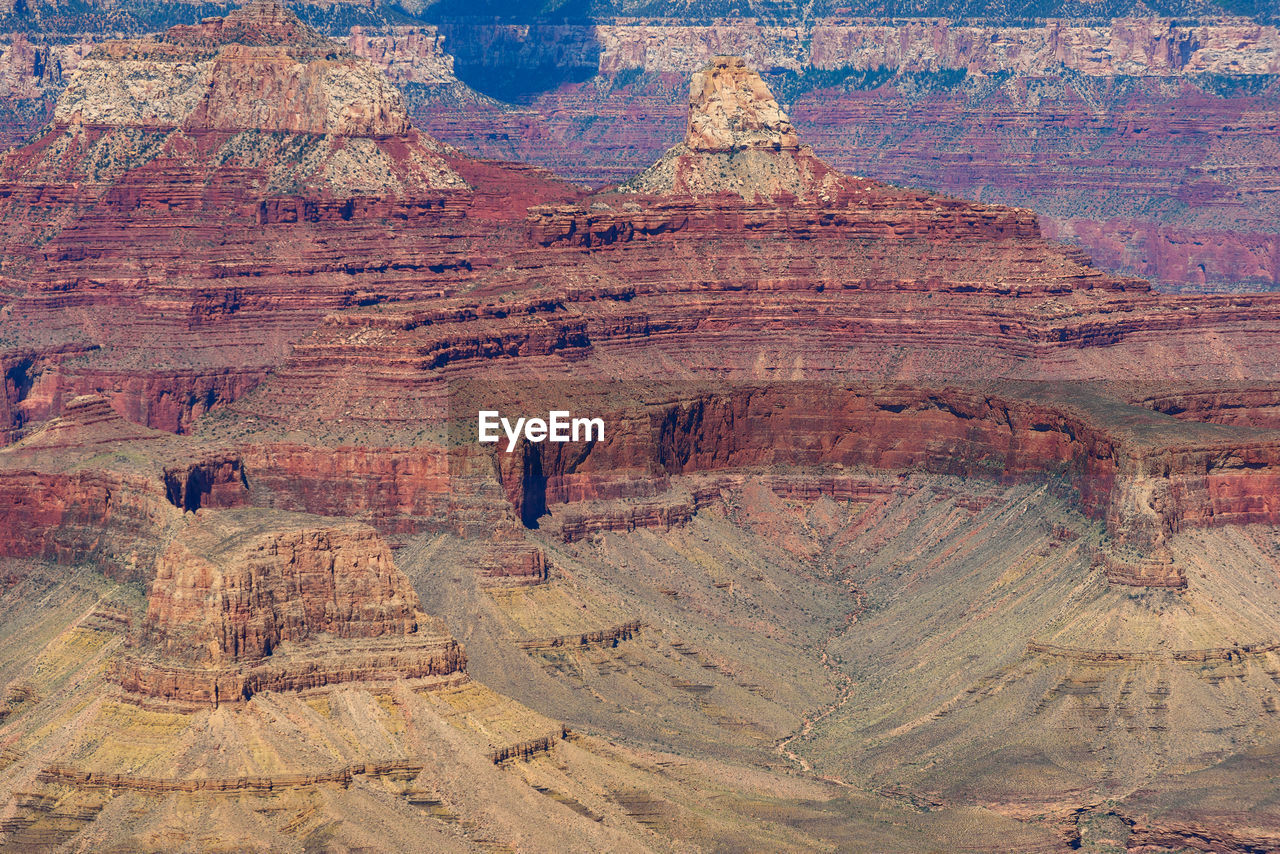 High angle view of rock formations