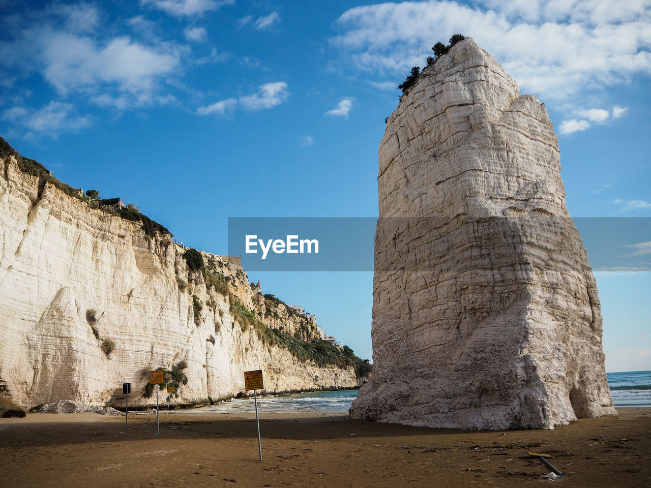 Panoramic view of cliff against sky