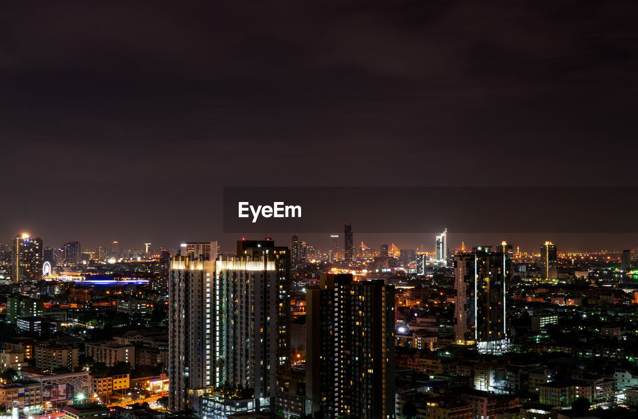 Cityscape of modern building in the night. modern architecture office building. skyscraper.