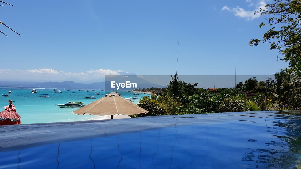 SCENIC VIEW OF SWIMMING POOL AGAINST SKY