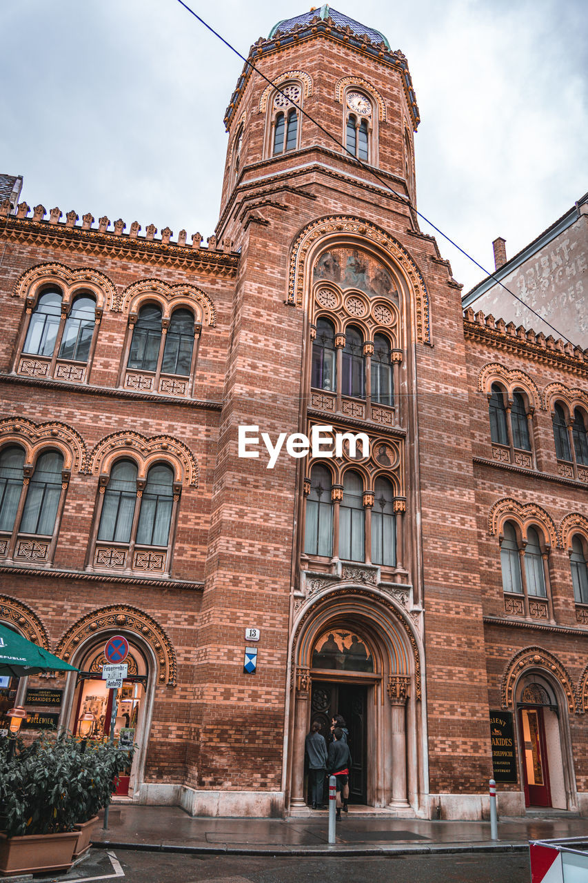 Low angle view of historic building against sky