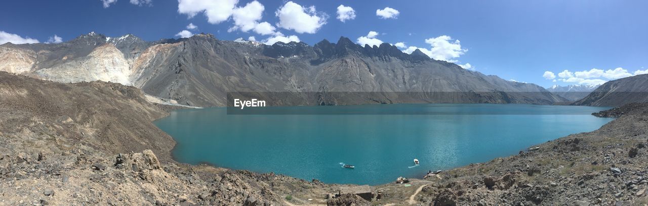 The sarez lake and usoy landslide dam in pamir mountains, threatens up to 5 millions in inhabitants. 