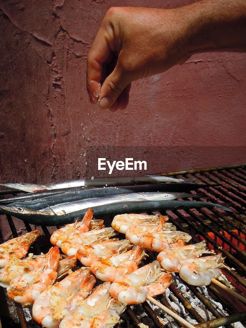 Close-up of hand holding food