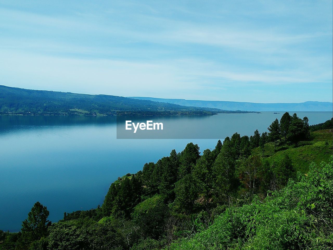 SCENIC VIEW OF LAKE BY TREE AGAINST SKY