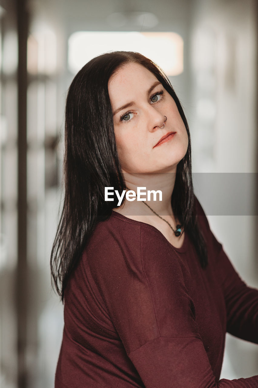 Portrait of beautiful young woman