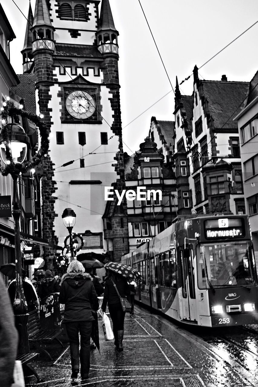 Freiburg schwabentor viewed through city street