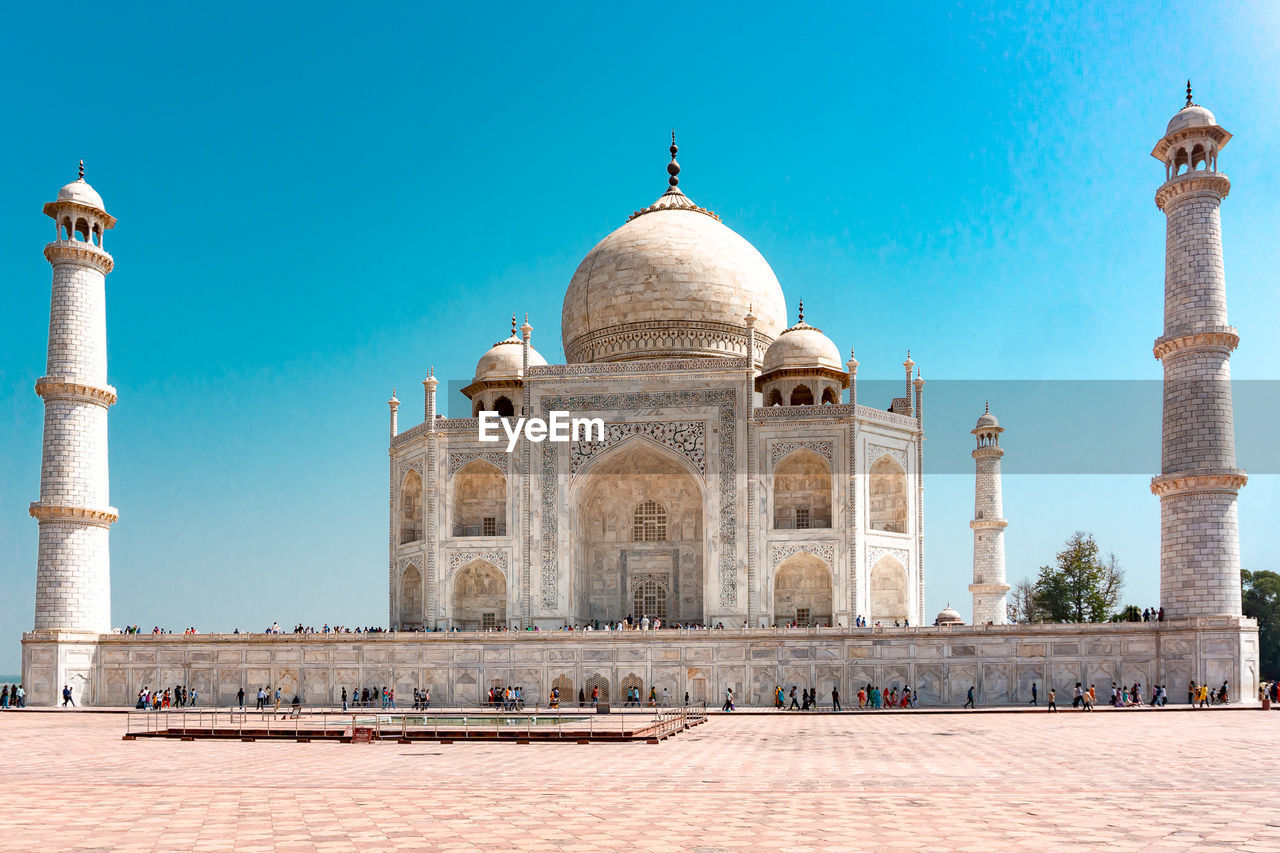 View of historical building against clear sky