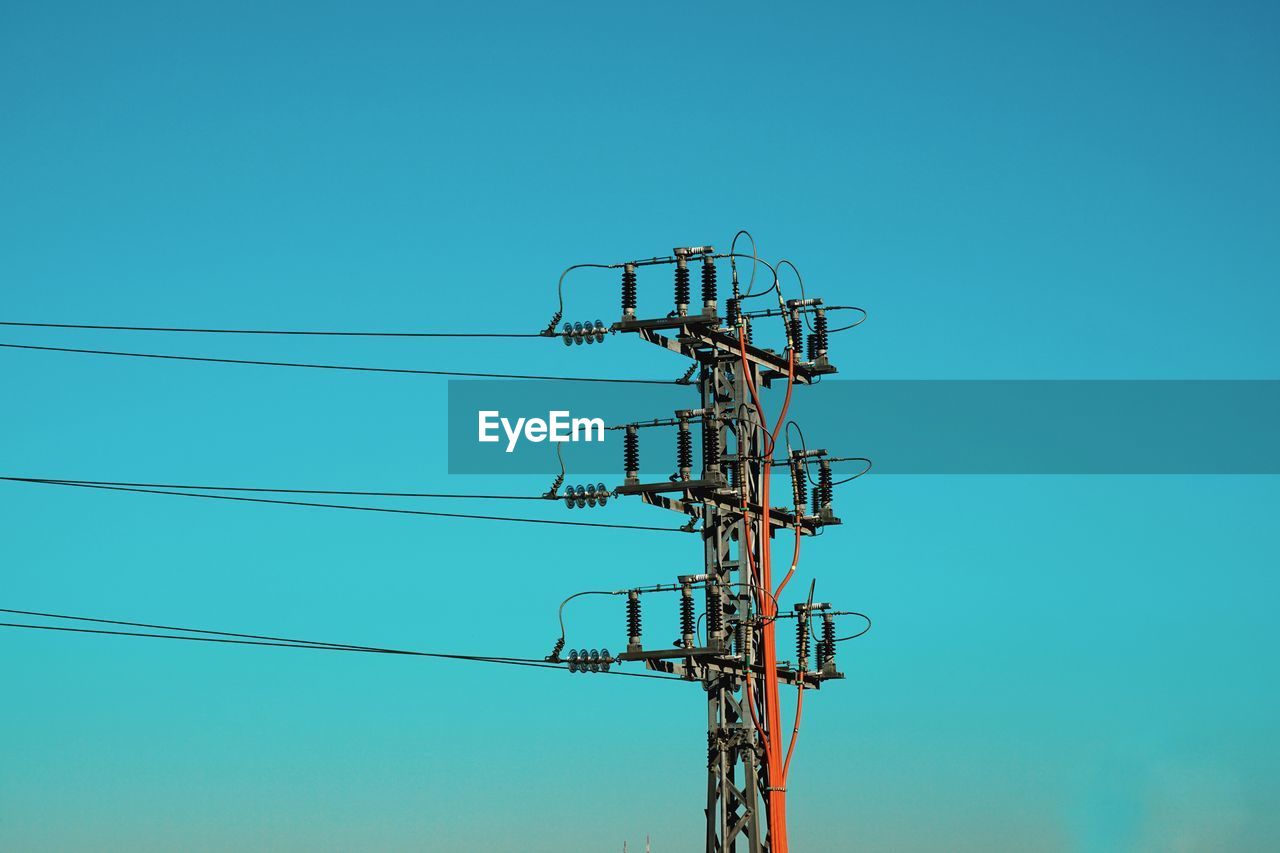 Electricity tower and blue sky