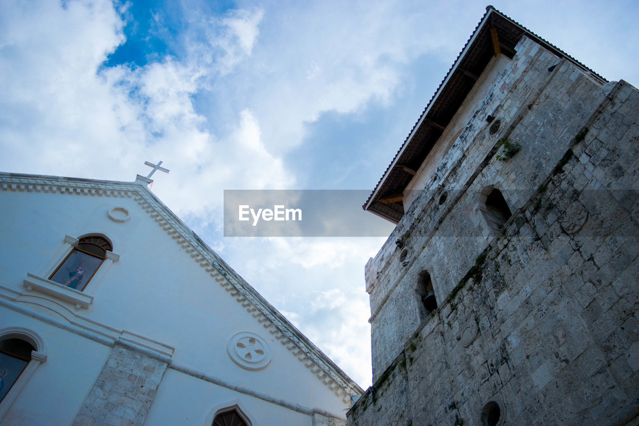 Low angle view of church against sky