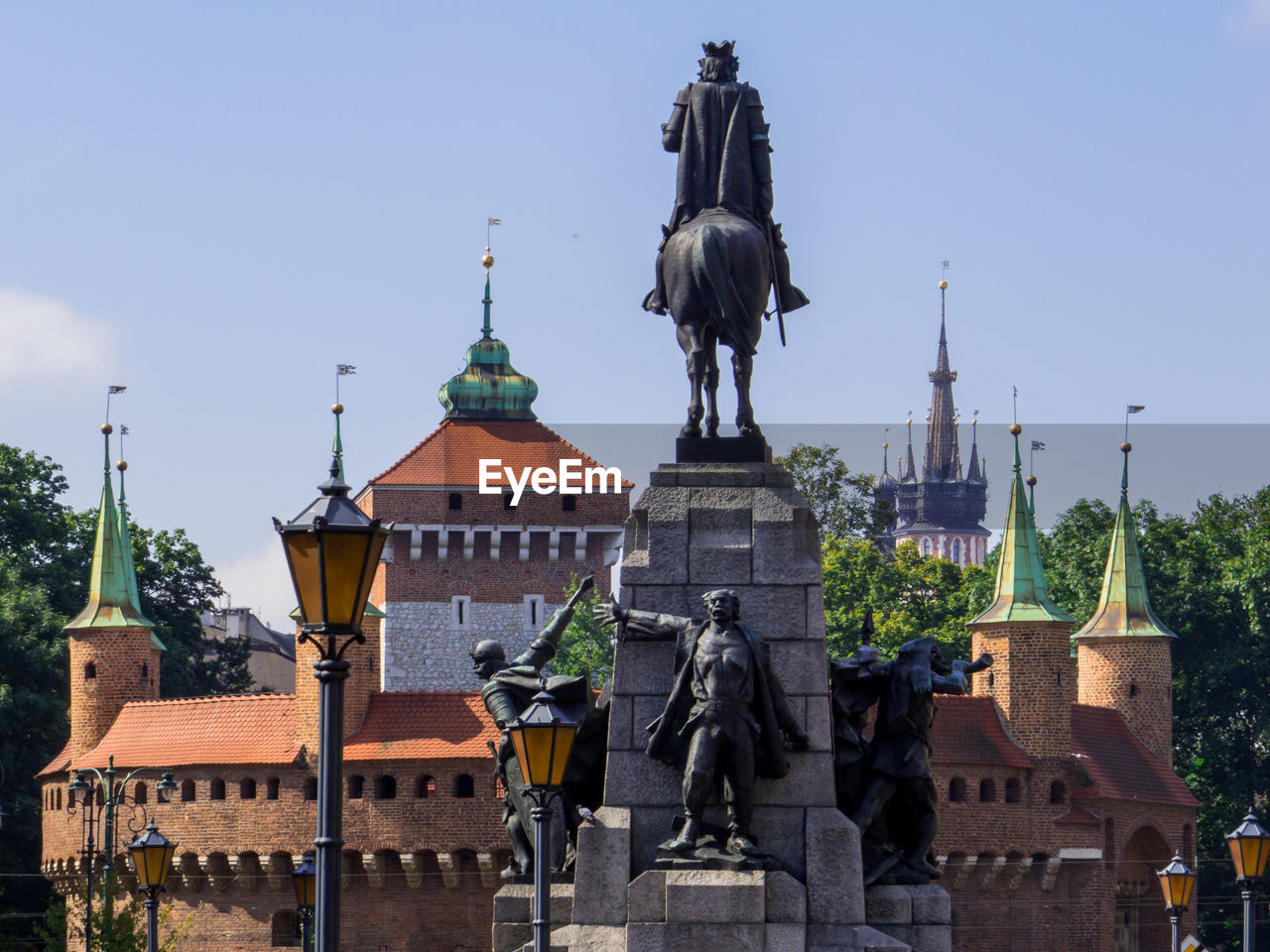 statue against clear sky