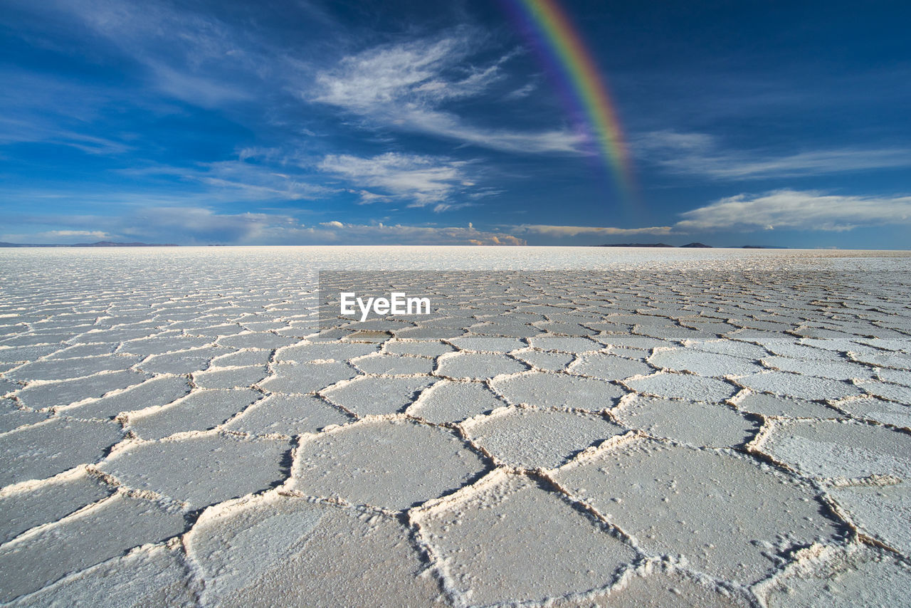 Uyuni salt lake in the dry season