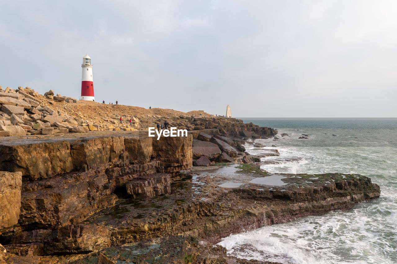 View of portland bill lighthouse in dorset