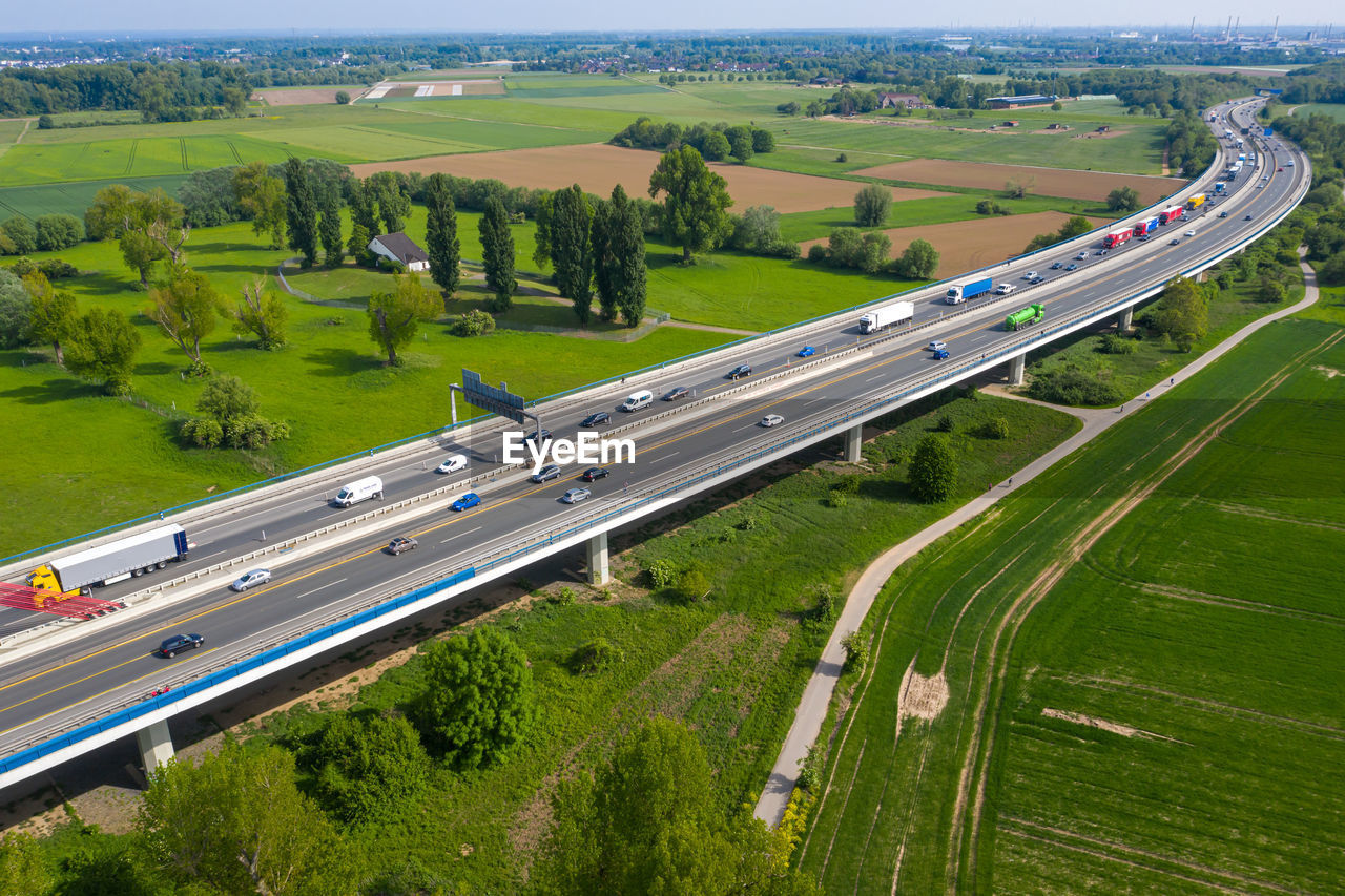 Fleher bridge and highway from a bird's eye view