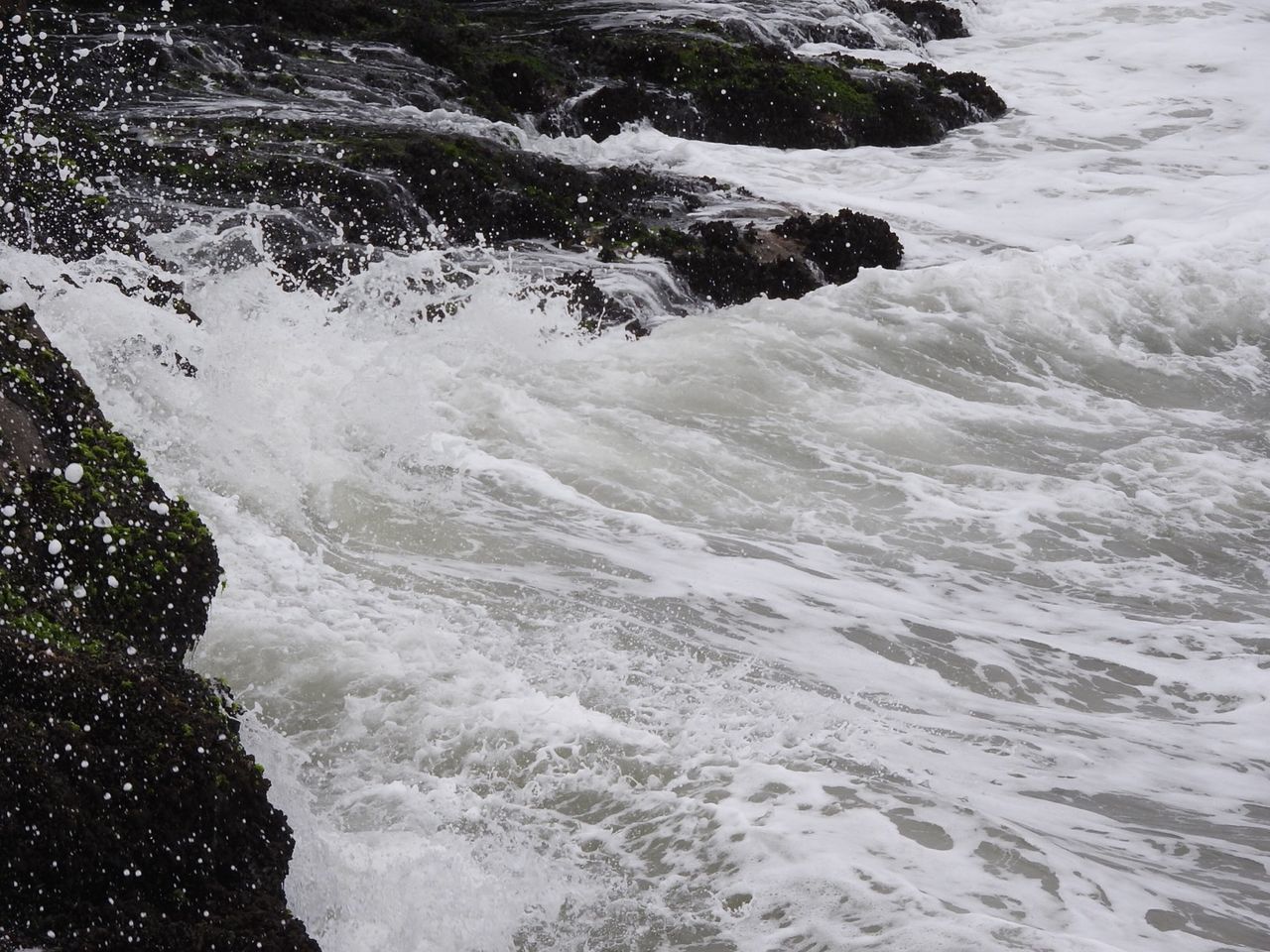 High angle view of sea shore