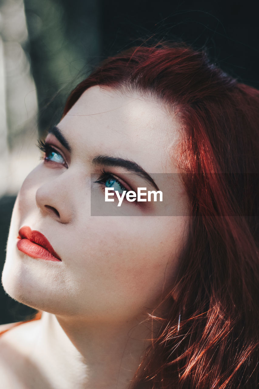 Close-up portrait of young woman