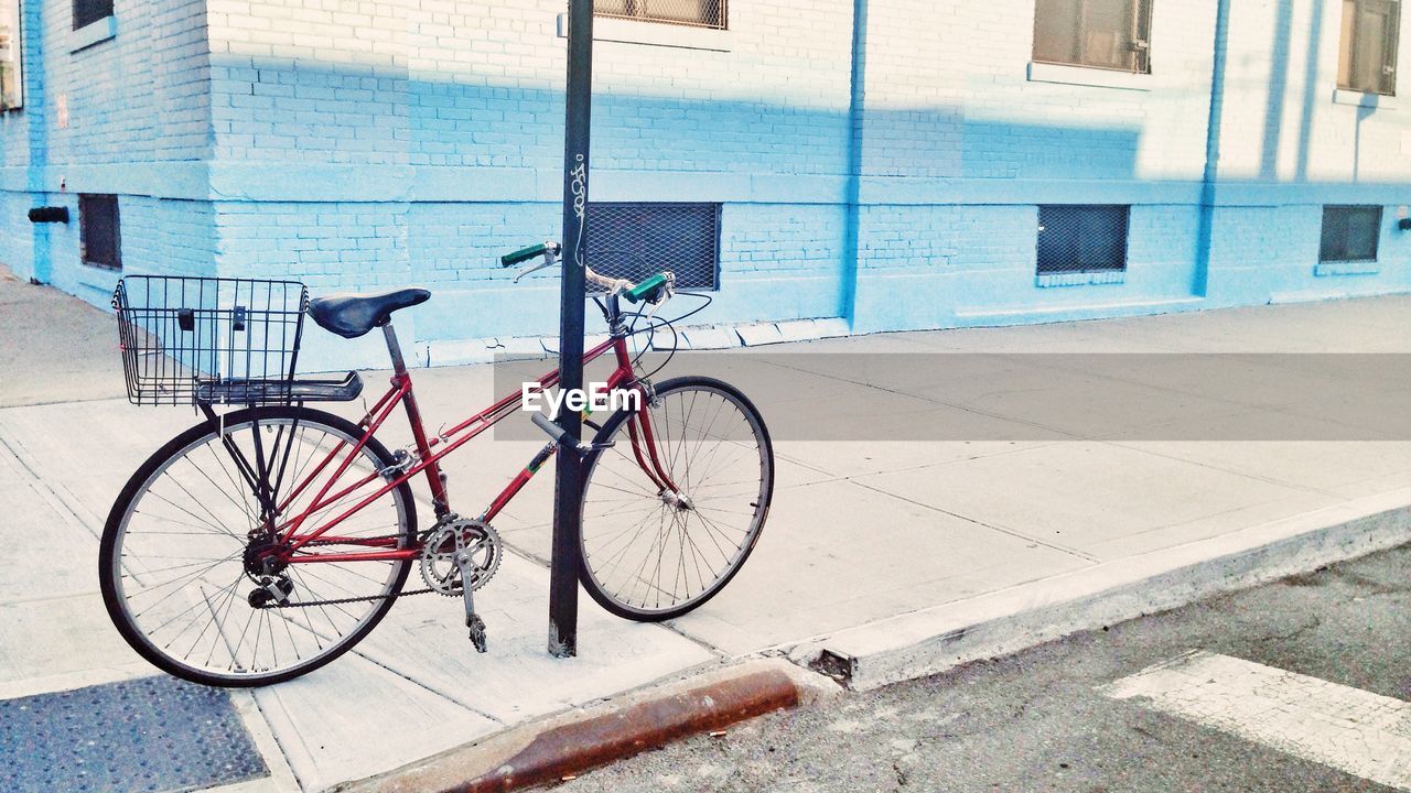 Bicycle on sidewalk