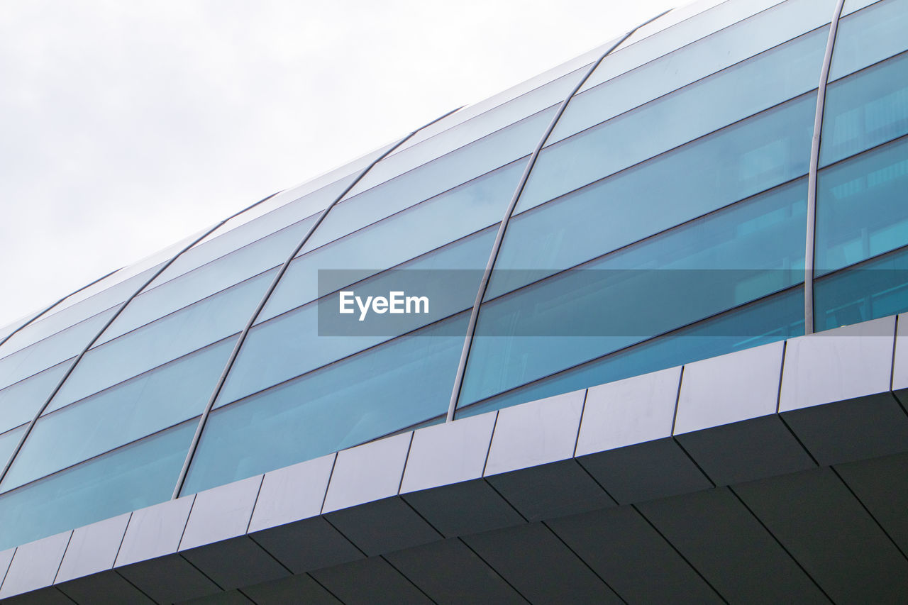 Modern design of the glass and concrete roof dome, architectural construction concept, close-up
