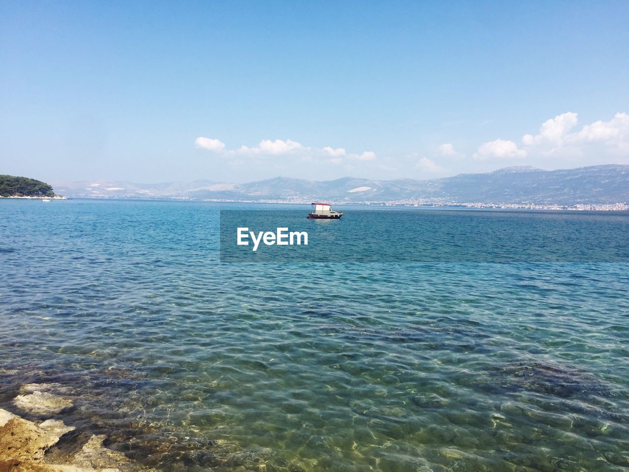 Boats in calm sea