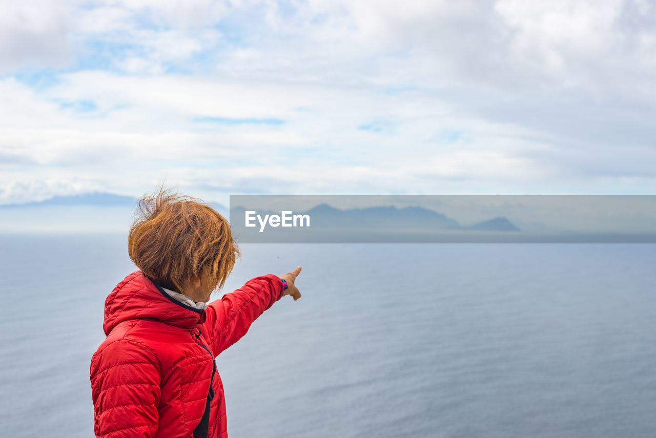 Woman looking at horizon