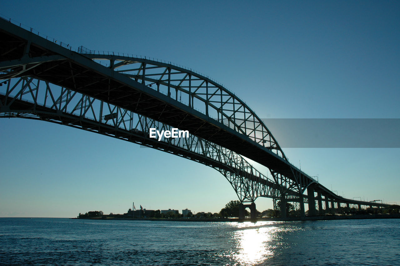 Low angle view of bridge over river