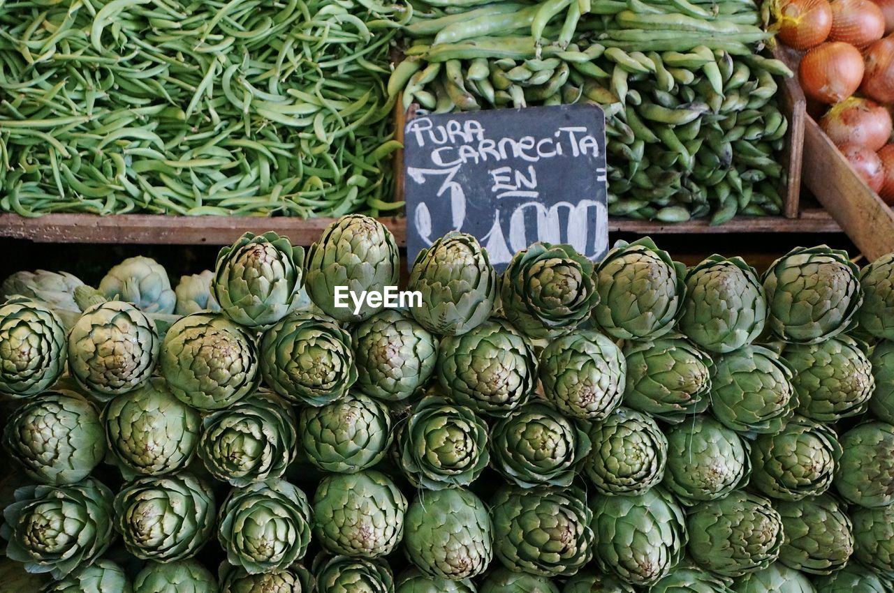 Close-up of vegetables for sale at market stall