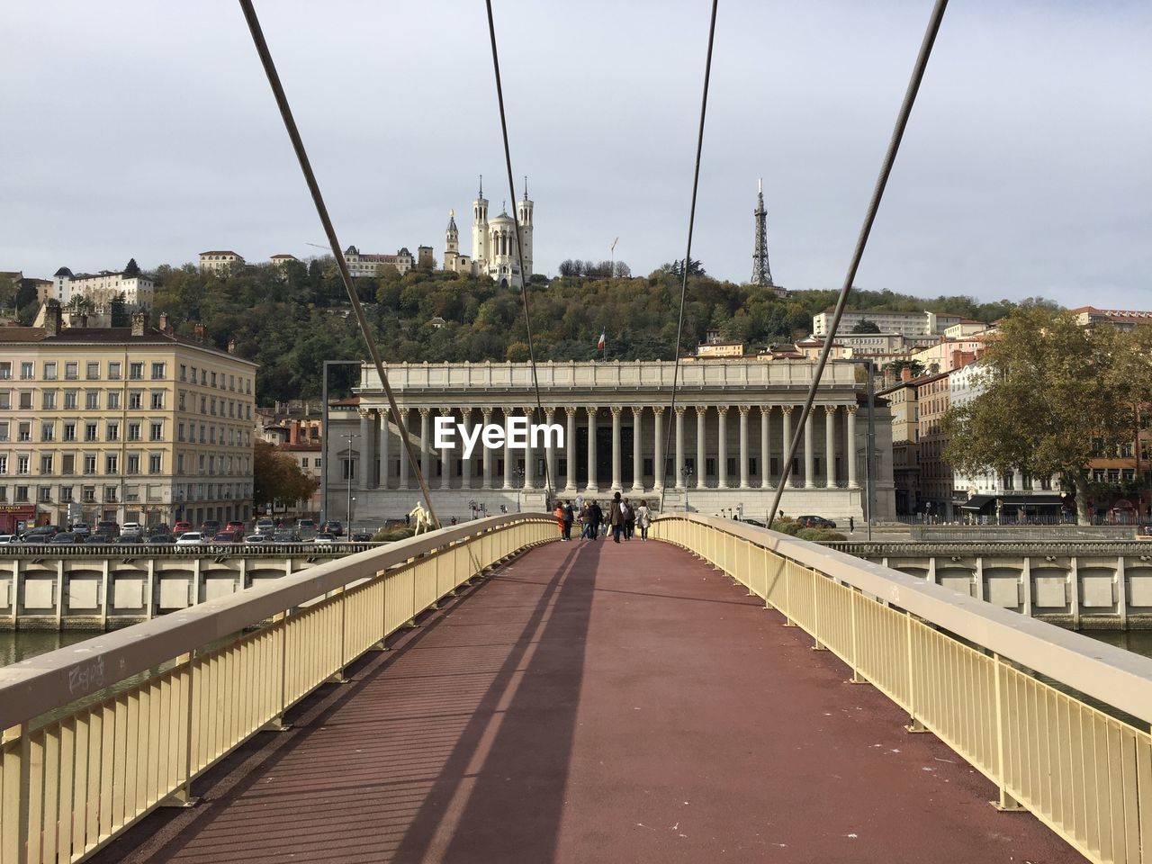 The court of appeal of lyon, the basilica of notre-dame de fourvière and the metallic tower 