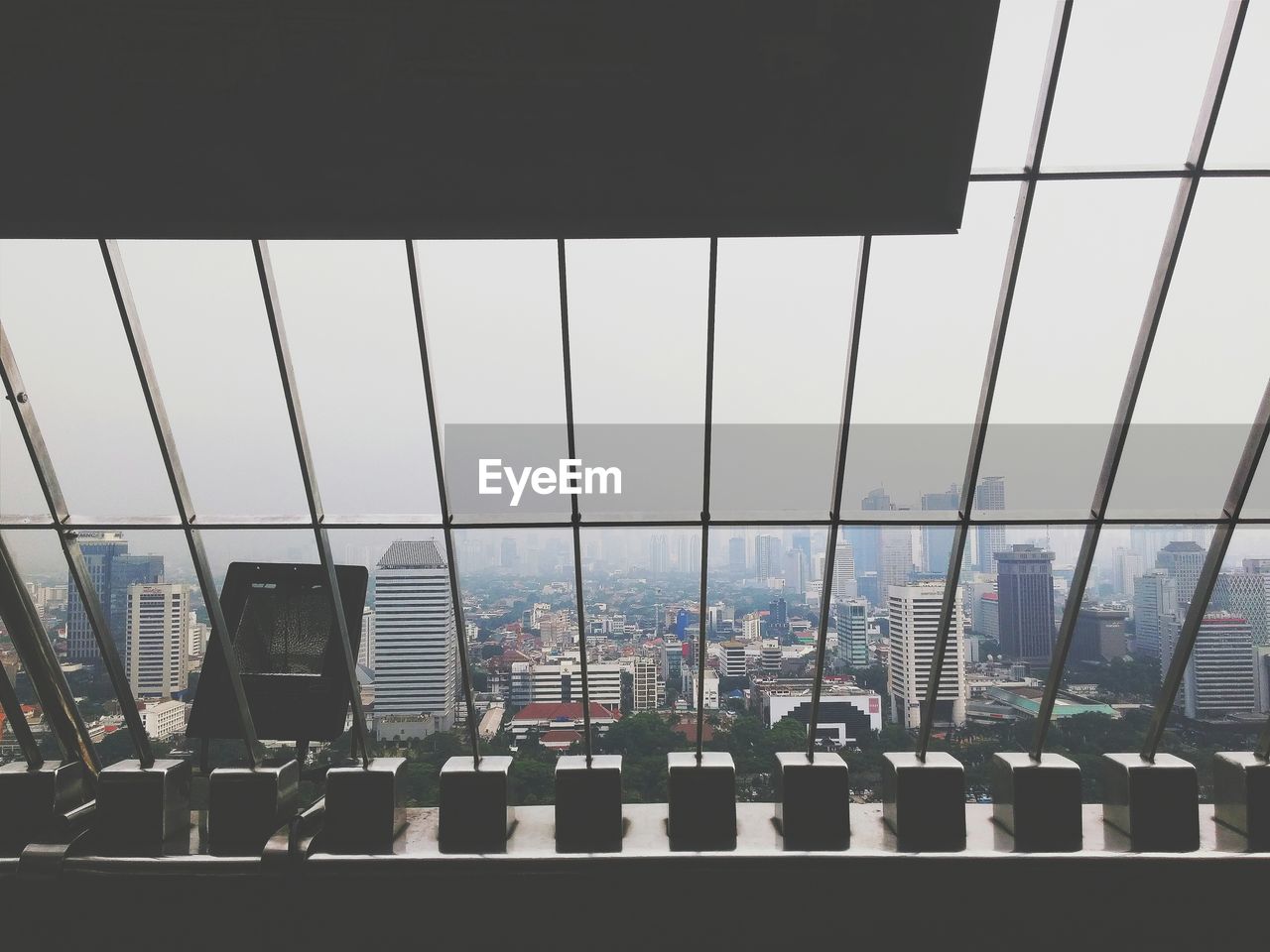 Cityscape seen through observation point