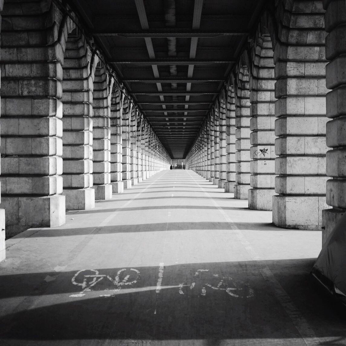 Empty bicycle road