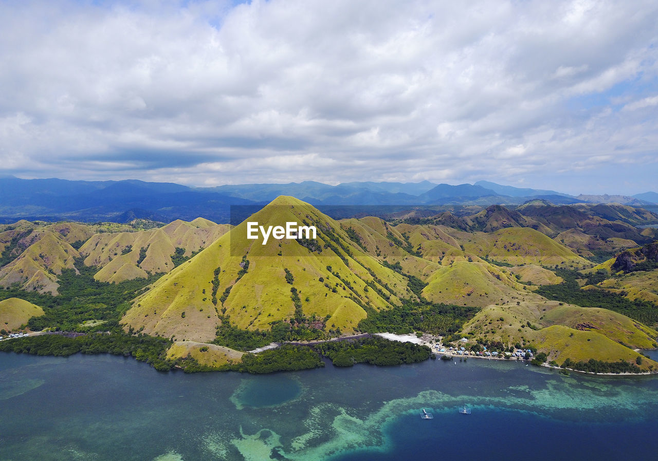 Aeria view of flores island, indonesia