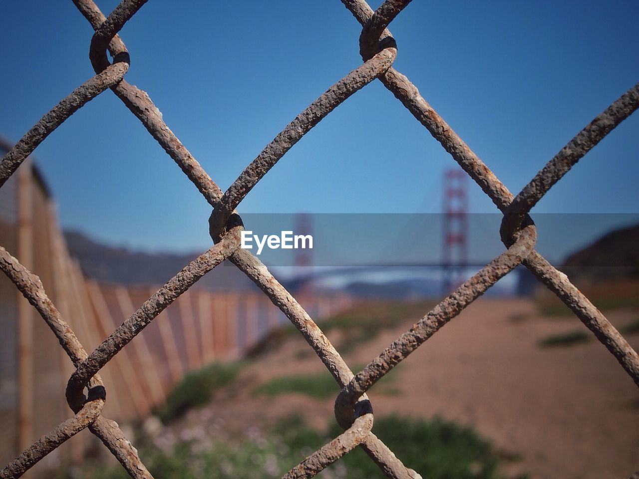 CLOSE-UP OF METAL FENCE