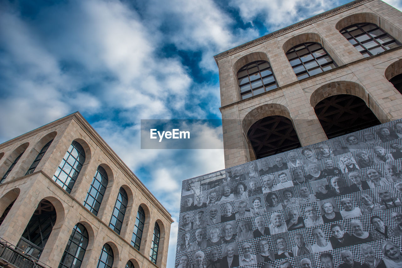 Low angle view of building against sky