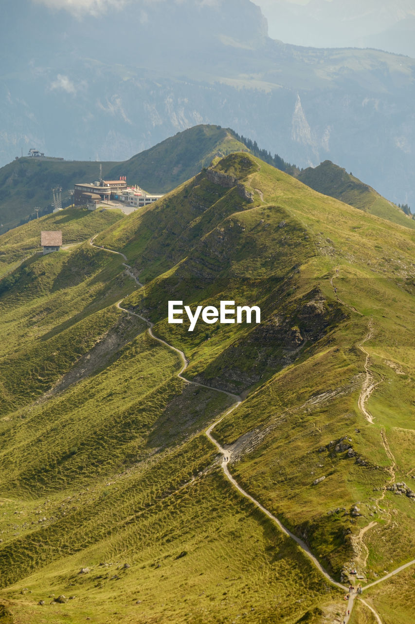 High angle view of mountains