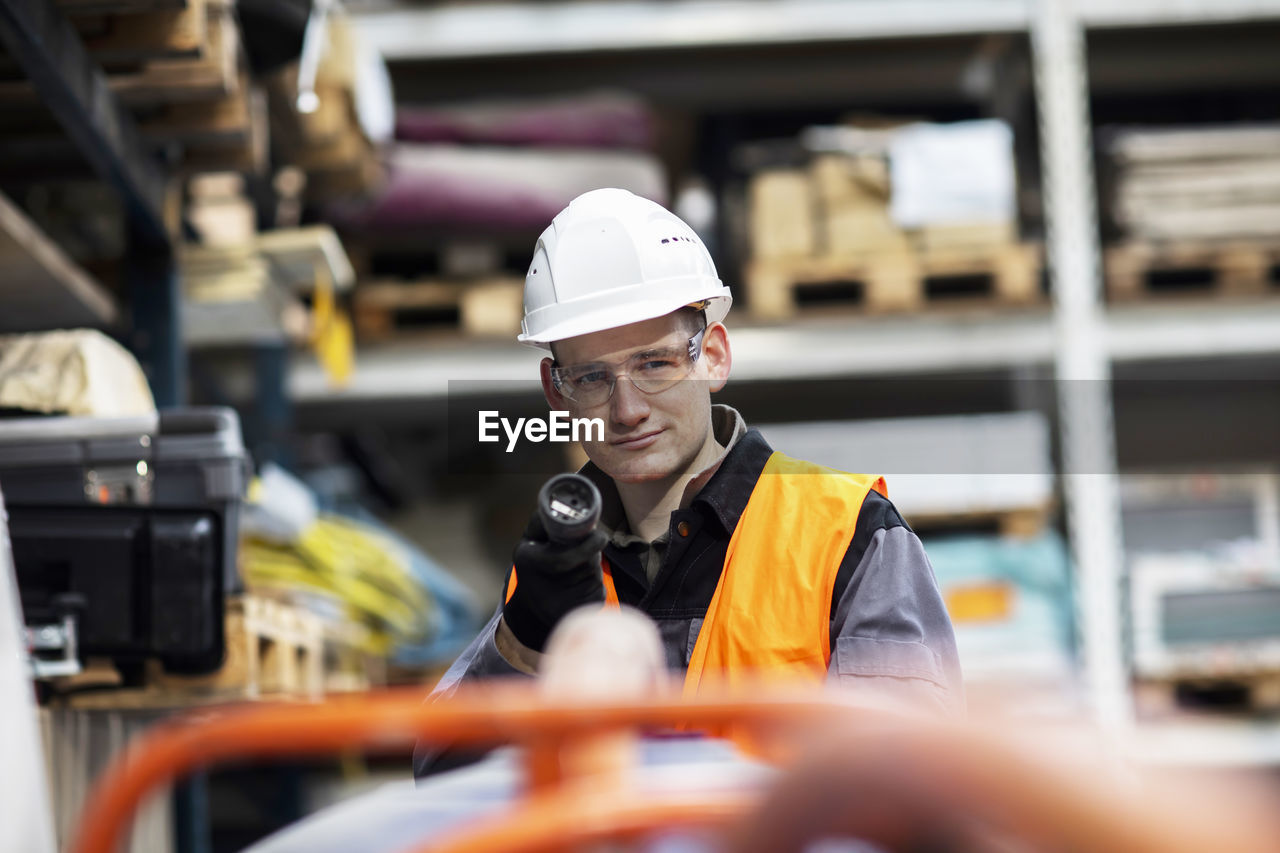 Technician male working in a store