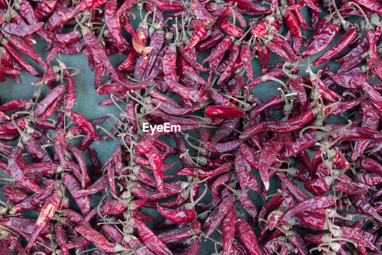 Full frame shot of red peppers