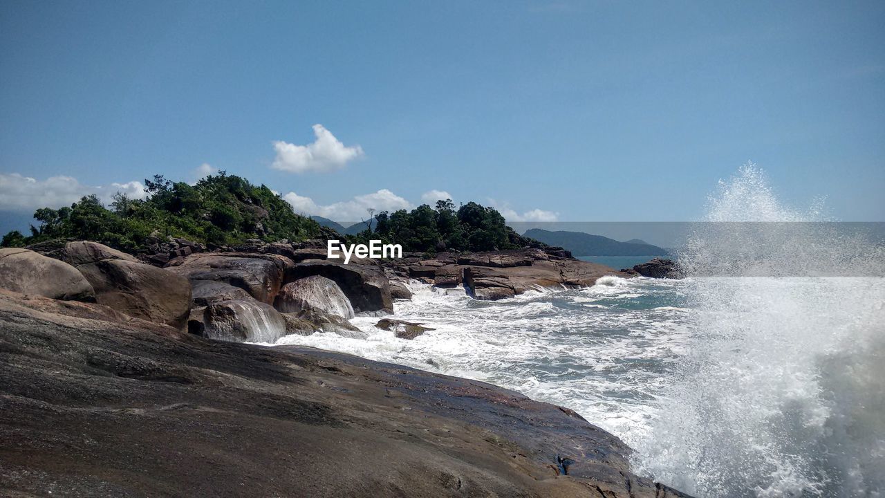 Panoramic view of sea against sky