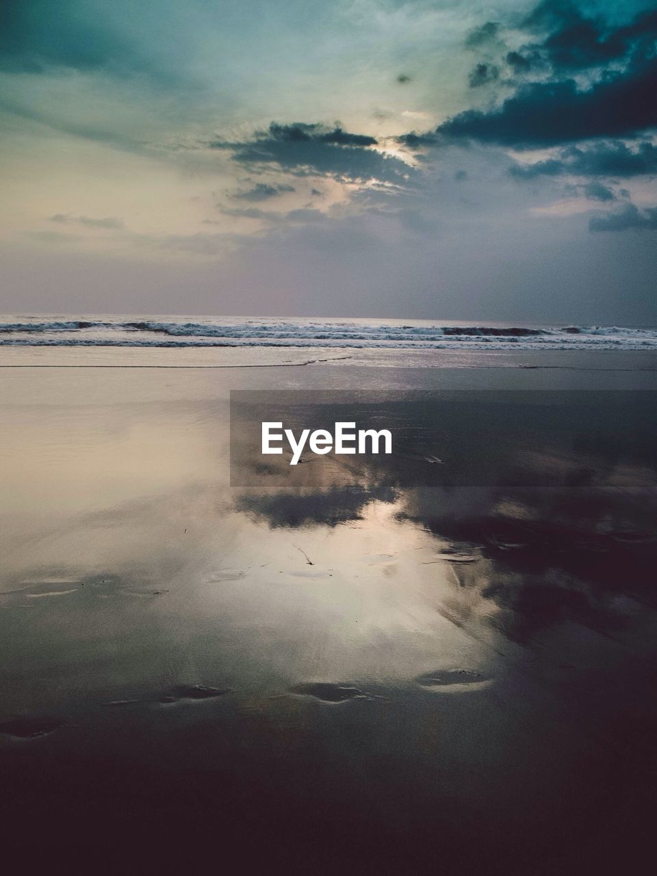 Scenic reflection of clouds in the sea