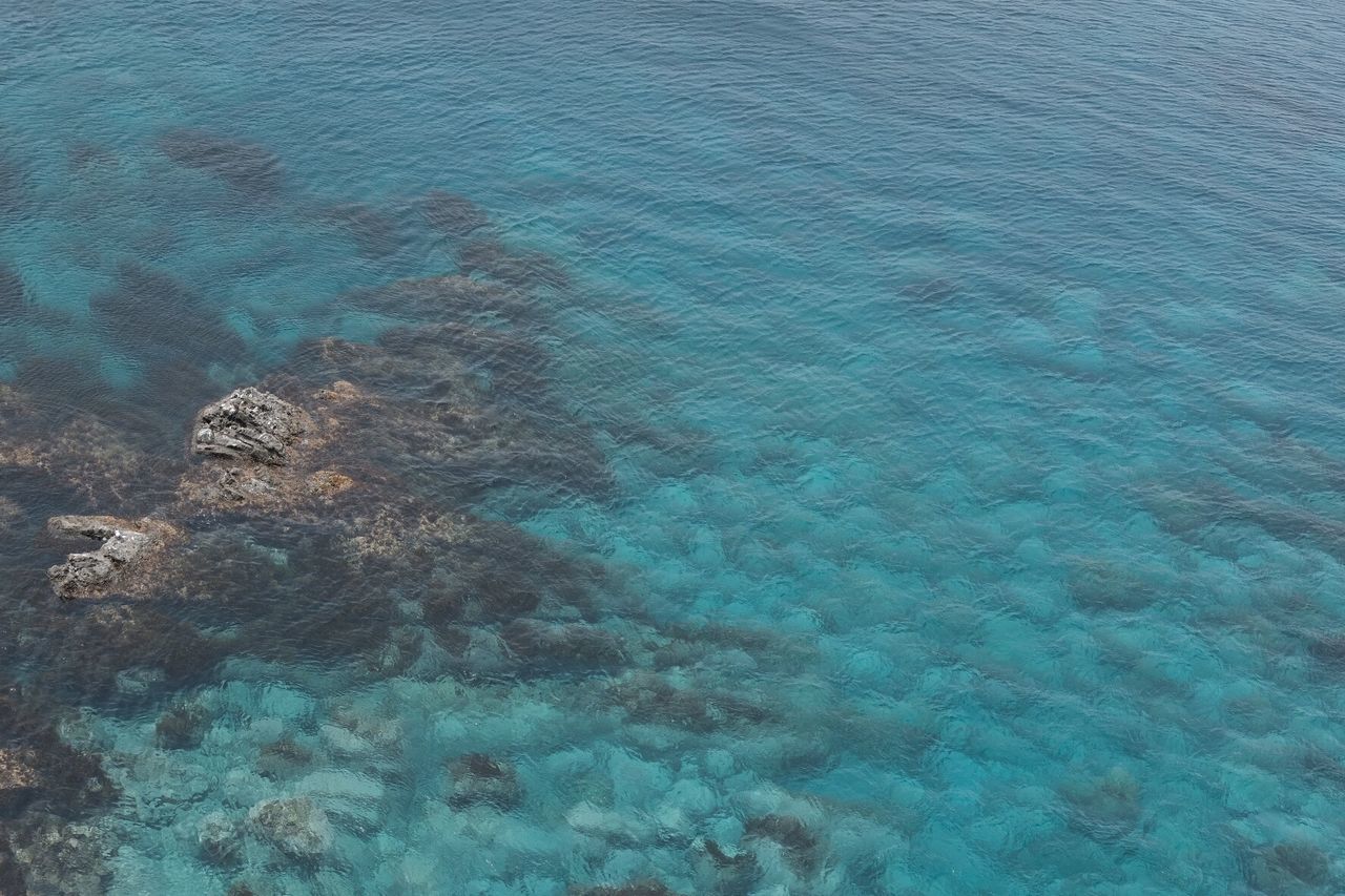 High angle view of sea
