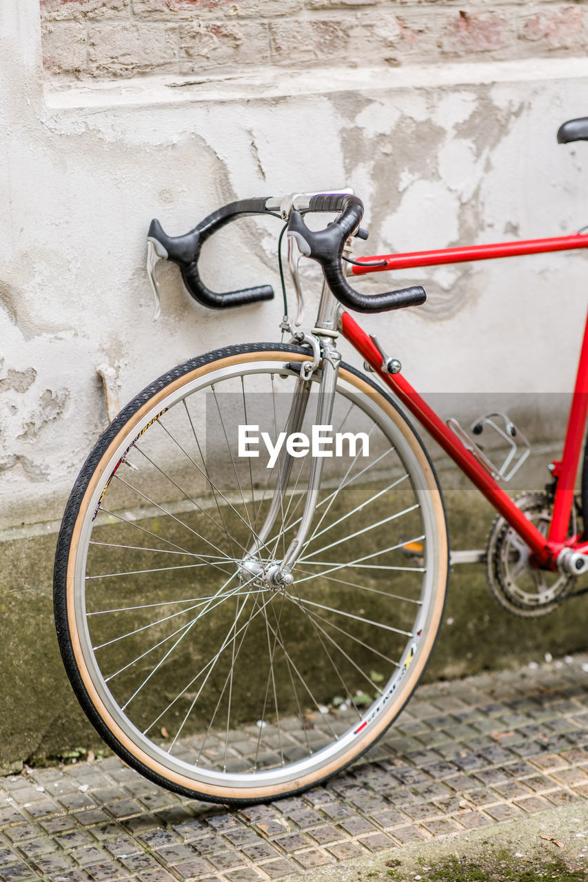 close-up of bicycle